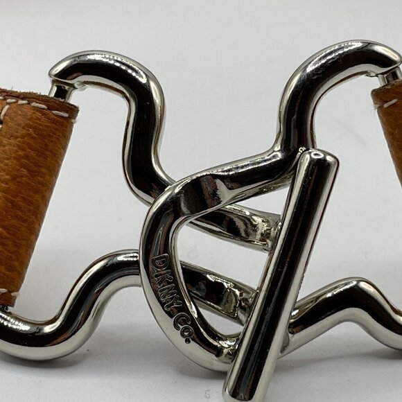 Vintage Donna Karan DKNY Adjustable Brown Leather Toggle Buckle Women\'s Belt M/L main image 5